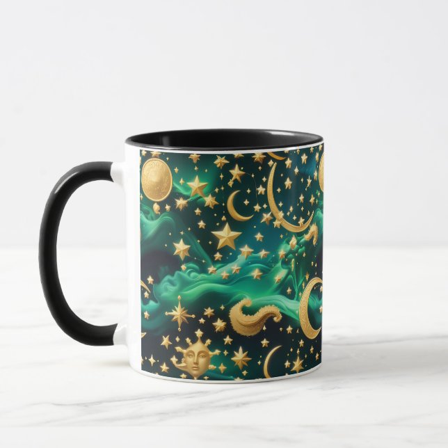 Tasse - Smaragd Himmel Mond (Links)