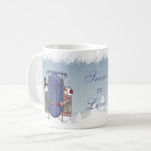 Tasse Snow in Love - Couple de bonhomme de neige f