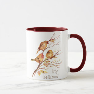 Tasse Son oeil est sur le moineau, inspiration, oiseau