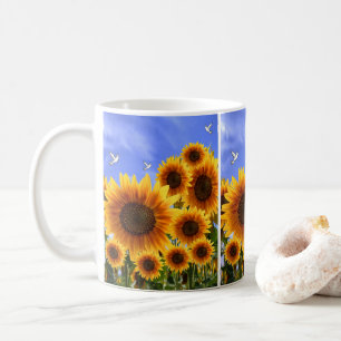 Tasse Sonnenblumen