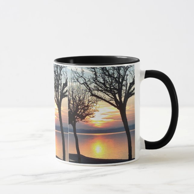 Tasse Sonnenuntergang am See (Rechts)