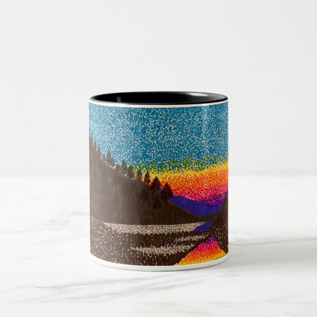 Tasse - Sonnenuntergang in den Bergen (Mittel)