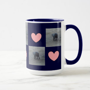 Tasse Sonnerie de coeurs d'éléphant de bébé Tasse-F-