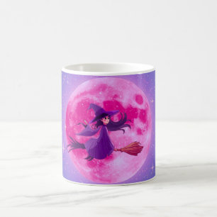 Tasse Sorcière de la Lune Rose Tasse de Hallowee