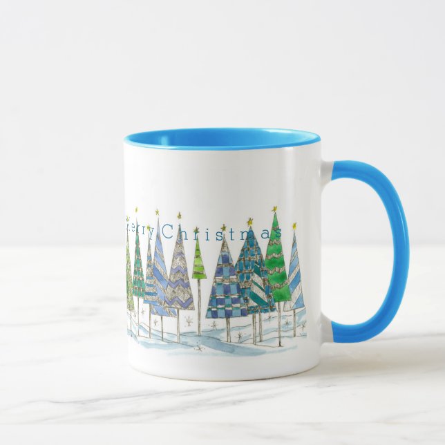 Tasse Souhaitez-Vous Un Très Joyeux Noël Arbres De Vacan (Droite)