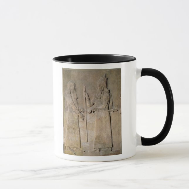 Tasse Soulagement dépeignant Sargon II et un vizir (Droite)