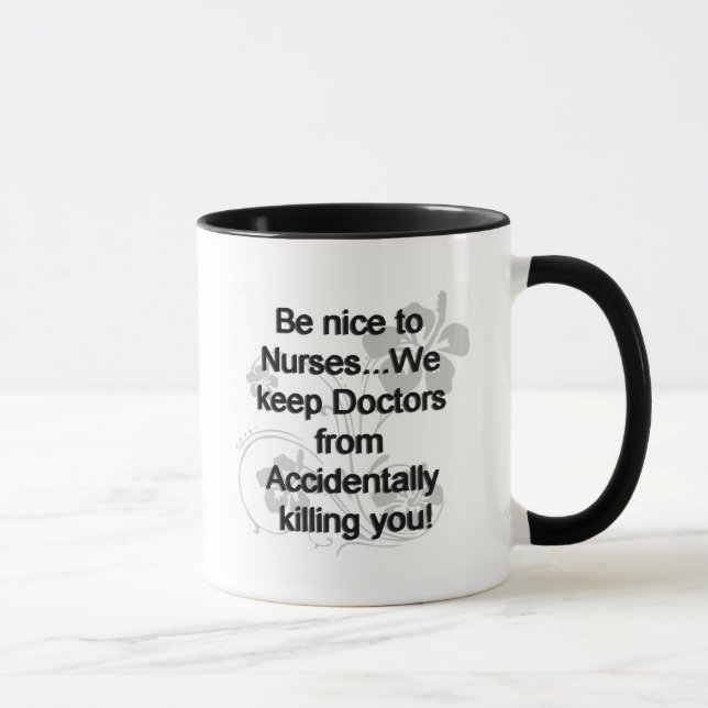 TASSE SOYEZ GENTIL AUX INFIRMIÈRES (Droite)