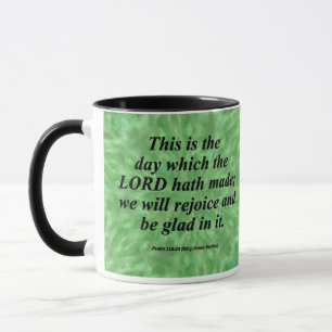 Tasse Soyez l'heureux psaume 118-24 condensé