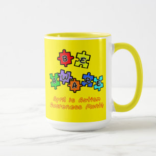 Tasse SOYEZ PRUDENT - Avril est le Mois de la sensibilis