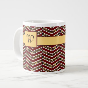Tasse spéciale à motif chevron imprimé léopard