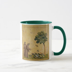 Tasse St Francis d'Assisi prêchant aux oiseaux