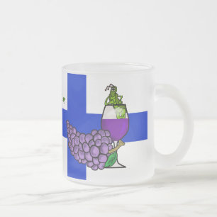 Tasse St. Urho Bier Grasshopper im Weinglas