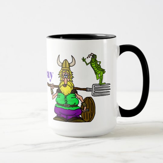 Tasse St. Urho mit Friedensheuschrecke