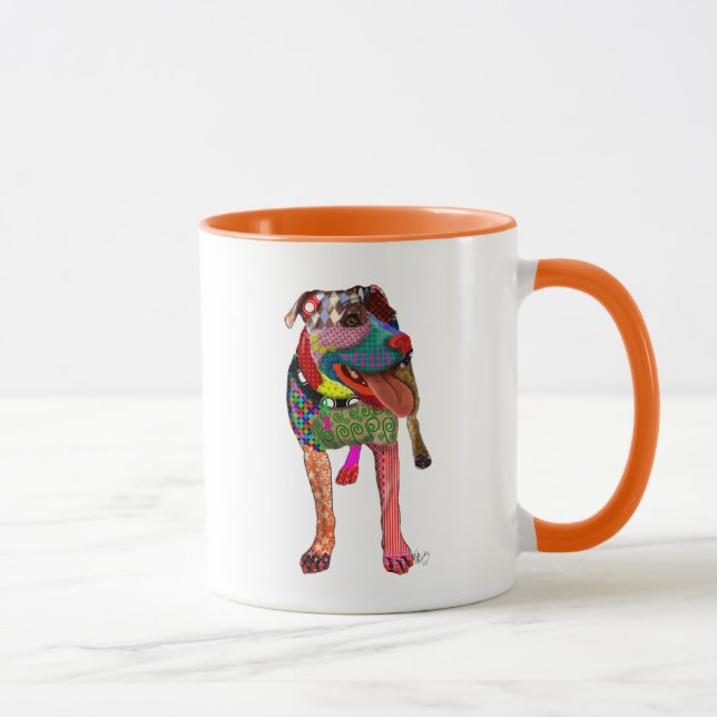 Tasse Staffordshire Bull Terrier - Patchwork (Droite)