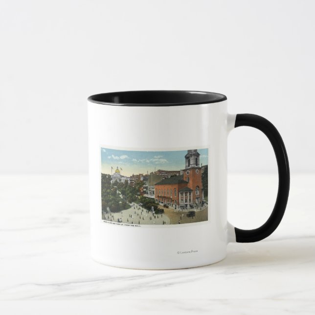 Tasse State House et Park Street Vue du centre commercia (Droite)