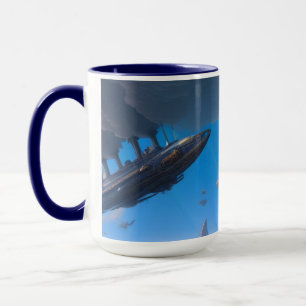 Tasse Steampunk Bateau à vapeur Dirigeable Science