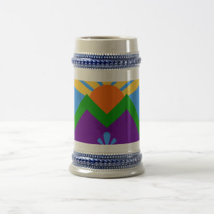 Tasse Stein mit Fahne von Manitou Springs, Colorad