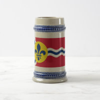 Tasse Stein mit Flag von St. Louis, Missouri