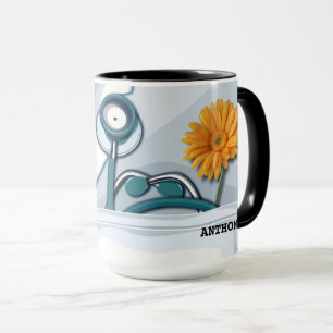 Tasse Stethoscope et Daisy Nurse Appréciation Cadeau