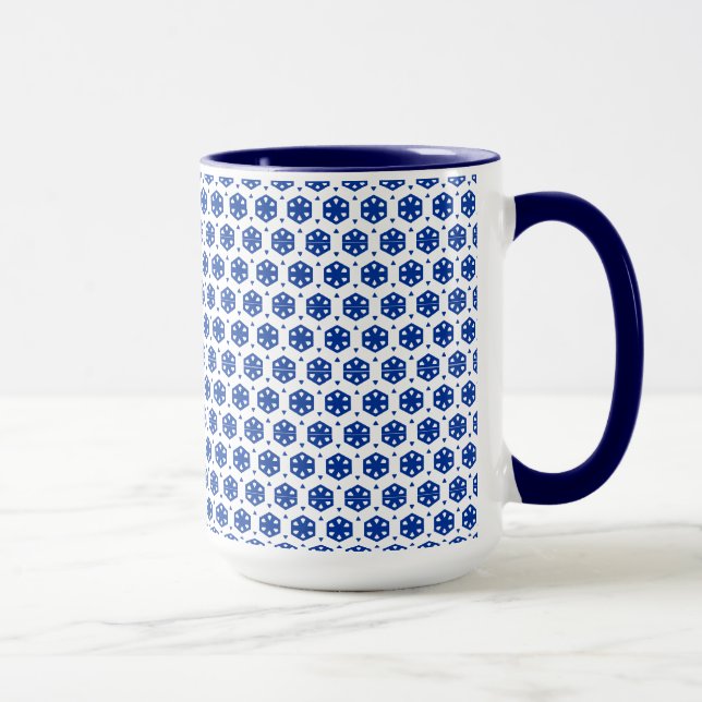 Tasse - Stilisierte Blume in Reihen (Dark Center) (Rechts)