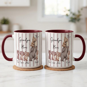 Tasse Stripe Daddy Bear Cadeau de Fête des Pères p