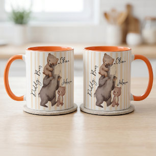 Tasse Stripe Daddy Bear Cadeau de la Fête des Père