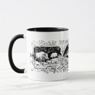 Tasse Style d'Allemand de cerfs communs de la loge du