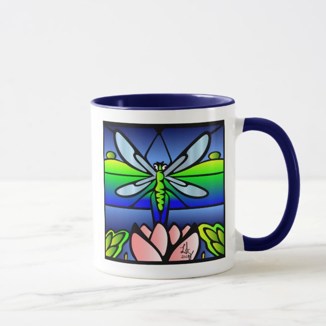 Tasse Style de Tiffany de libellule (Droite)