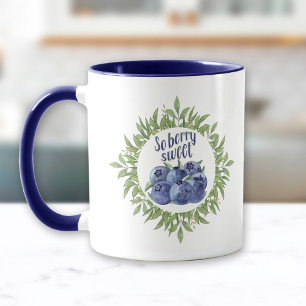 Tasse sucrée aux baies de bleuets