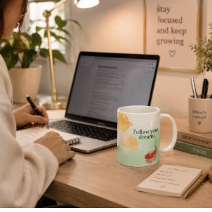 Tasse "Suivez Vos Rêves" avec Carpe Koi Japonaise