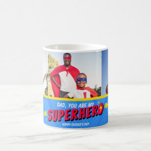 Tasse Super-Héros BD Rétro 3 Photos Fête des Pères