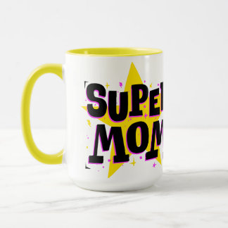 Tasse super maman comic pop art