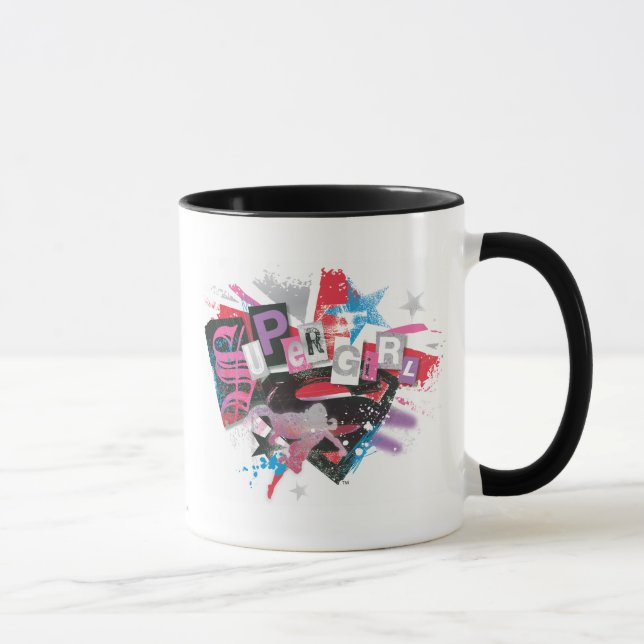 Tasse Supergirl Grunge Design (Droite)