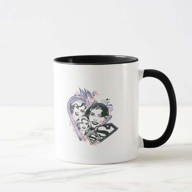 Tasse Supergirl Visage Collage (Droite)