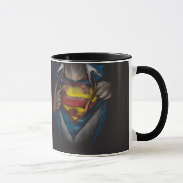 Tasse Superman | Esquisse de révélation de la poitrine c (Droite)