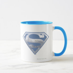 Tasse Superman S-Shield  Logo de la ville bleue claire