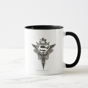 Tasse Superman Stylisé Logo blanc étoile et crâne