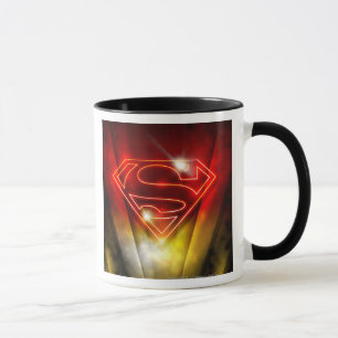 Tasse Superman Stylisé  Logo du Plan rouge brillant