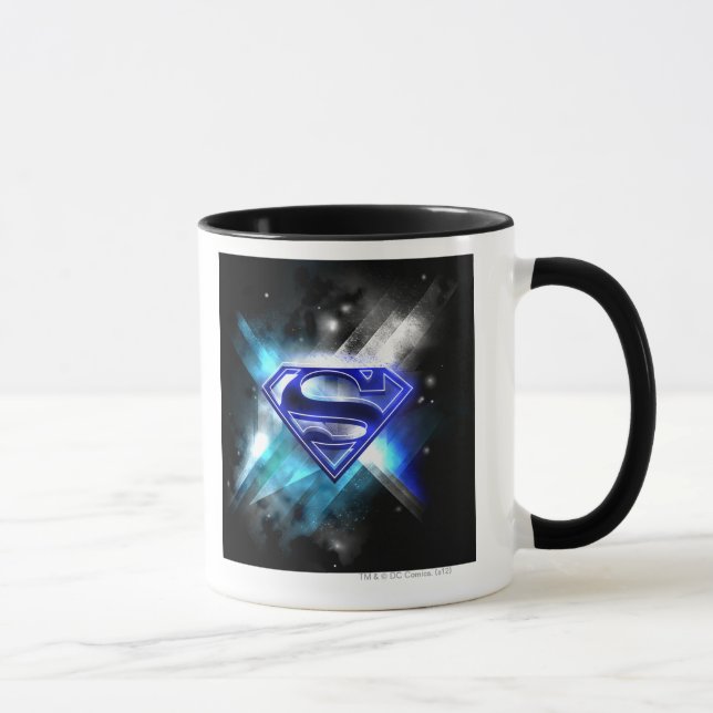 Tasse Superman Stylisé | Logo en cristal bleu blanc (Droite)