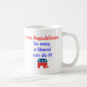 Tasse surdimensionnée républicaine de vote