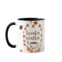 Tasse Sweater Weather & Café Chaud | Cadeau Cozy d