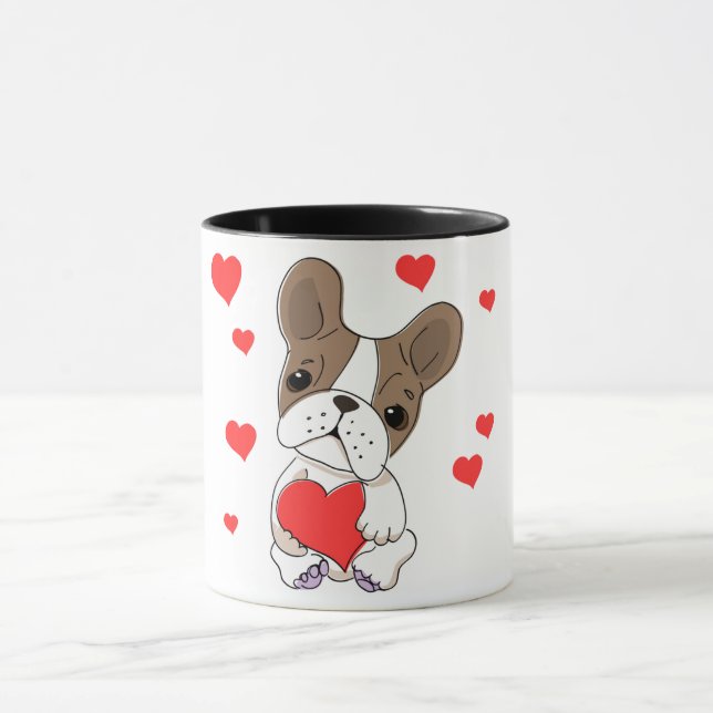 Tasse "Sweet Dog Holding Heart" (Zentrum)