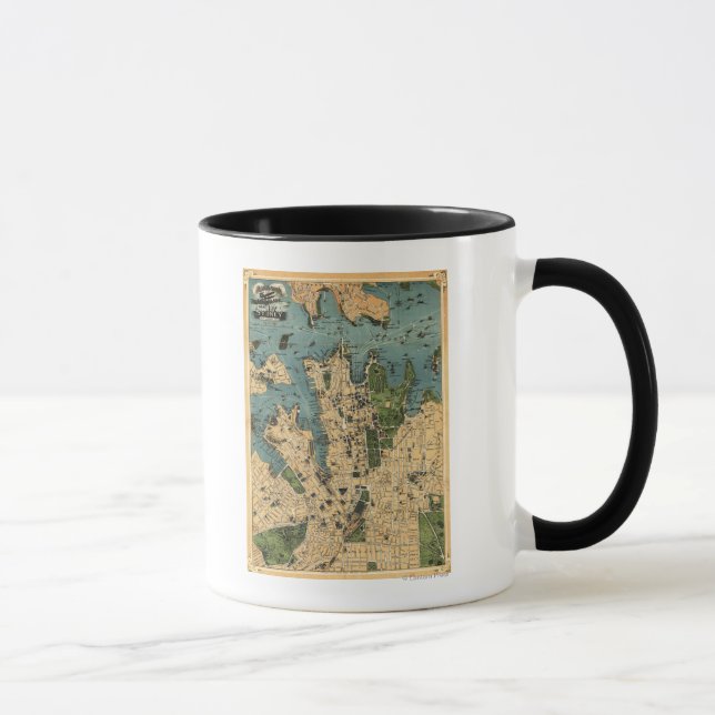 Tasse Sydney, AustralieCarte panoramique (Droite)