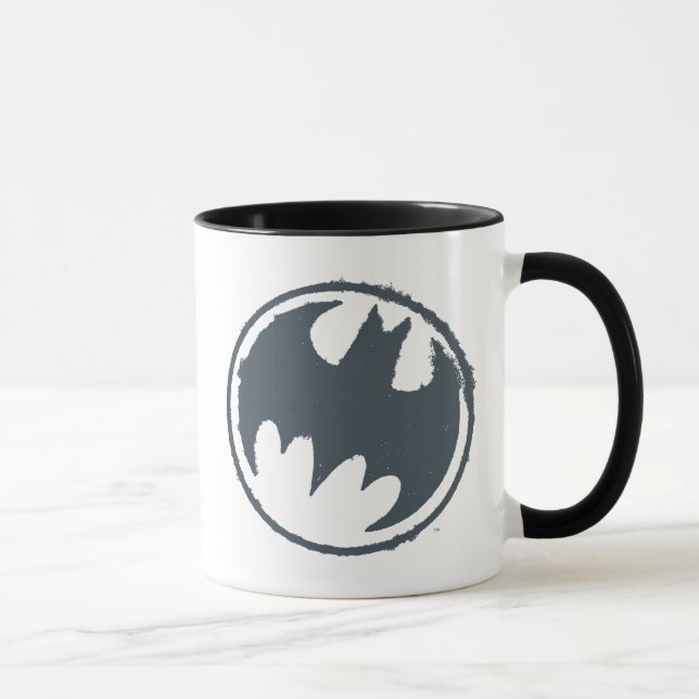 Tasse Symbole Batman | Logo Grey Grunge (Droite)
