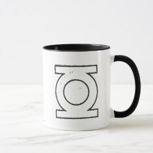 Tasse Symbole de lanterne vert BW