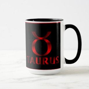 Tasse Symbole rouge d'horoscope de Taureau