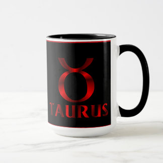 Tasse Symbole rouge d'horoscope de Taureau