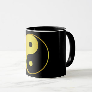 Tasse Symbole Yin et Yang Gold asian philosophie zen