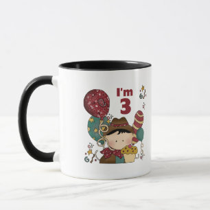 Tasse T-shirts et cadeaux Cowboy 3e anniversaire