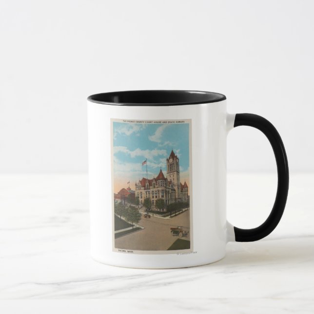 Tasse Tacoma, WA - Vue du tribunal du comté de Pierce (Droite)